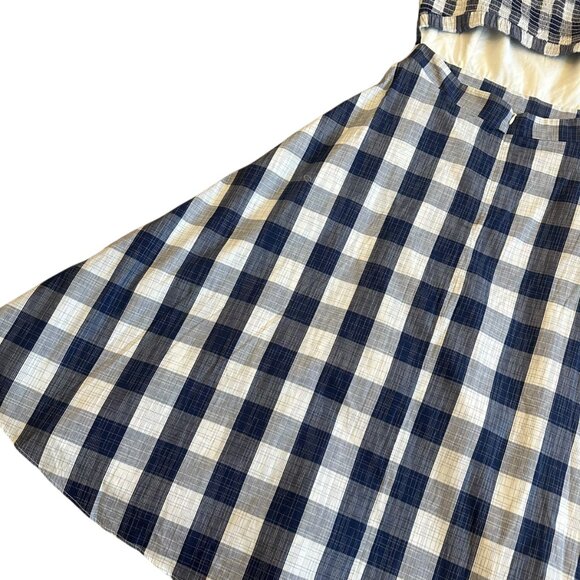 Adelyn Rae Off-Shoulder Gingham Plaid Dress Cutout Back A-Line Size Medium NWT - Picture 9 of 12